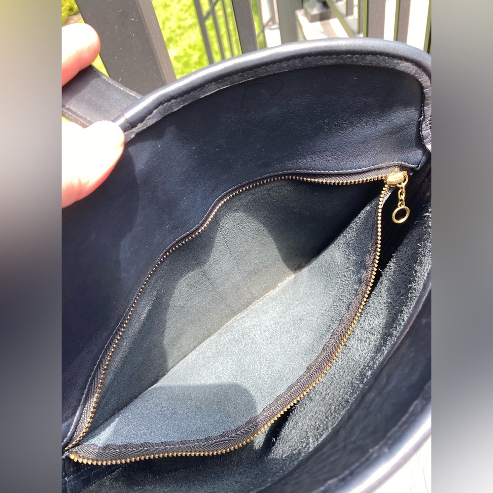 Vintage Coach Navy Blue Leather Binocular Bag #9853 - Picture 12 of 16